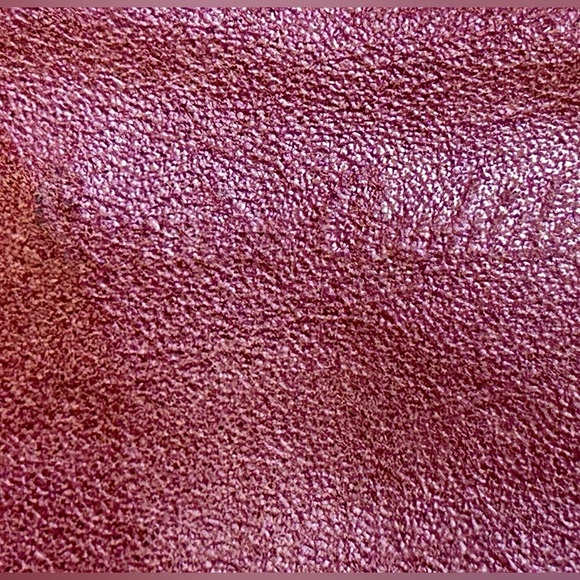 💥RARE💥1930s Antique Double Pocket Unique Kiss Lock Stamped Cowhide Coin Purse - Picture 10 of 10